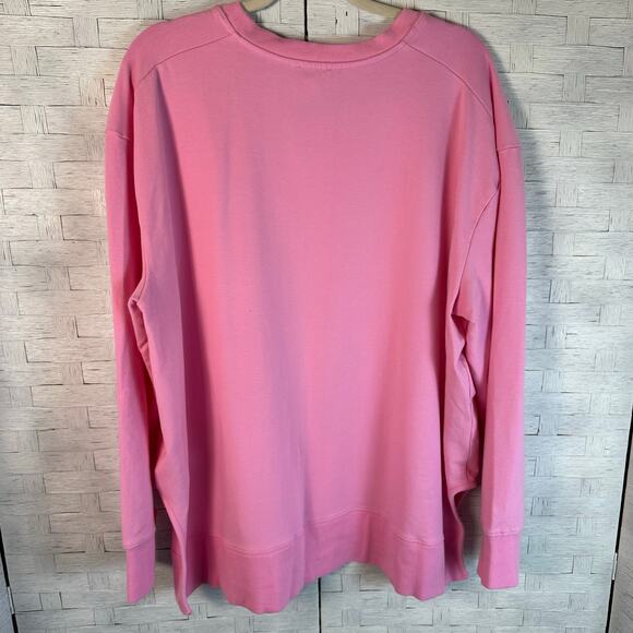 Daily ritual women's sweatshirt cozycore super soft pink comfortable plus size - Picture 4 of 9